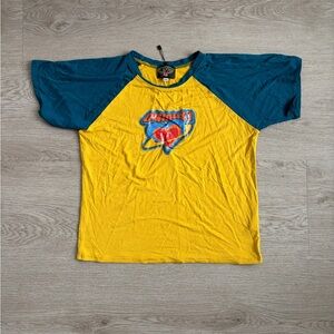 O'Mighty Yellow and Teal Graphic Tee